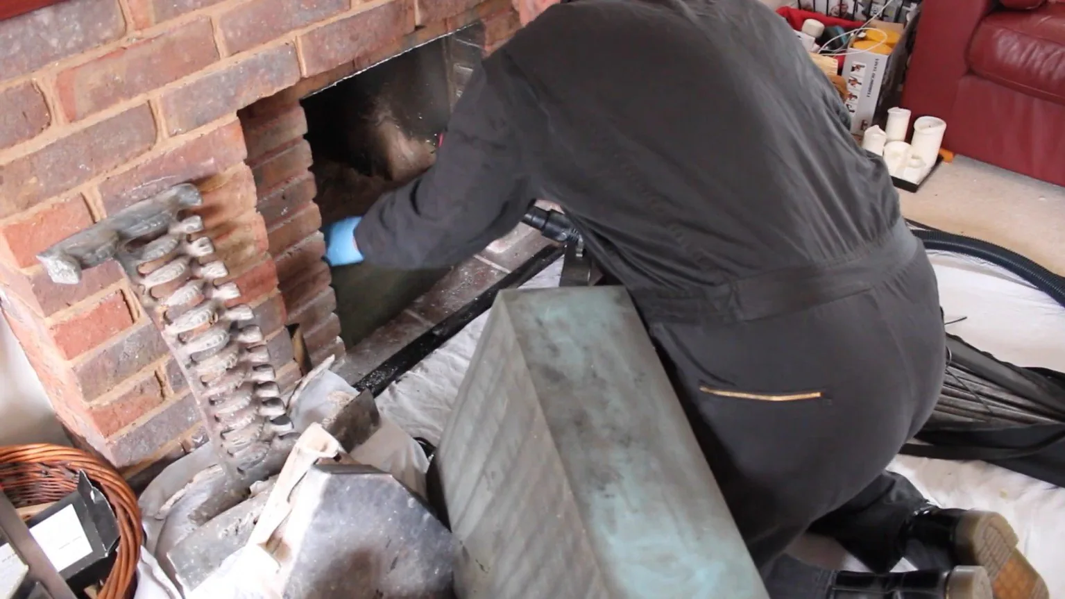 Chimney Cleaning work by Clear Sky Chimney & Air Duct
